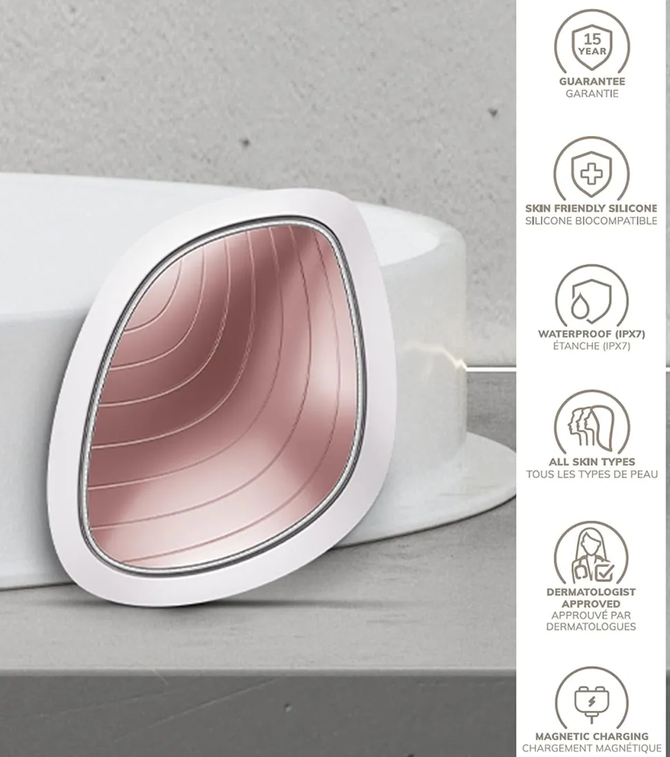 Mascarilla facial Sonic Warm & Cool 9 en 1 - White Rose Gold