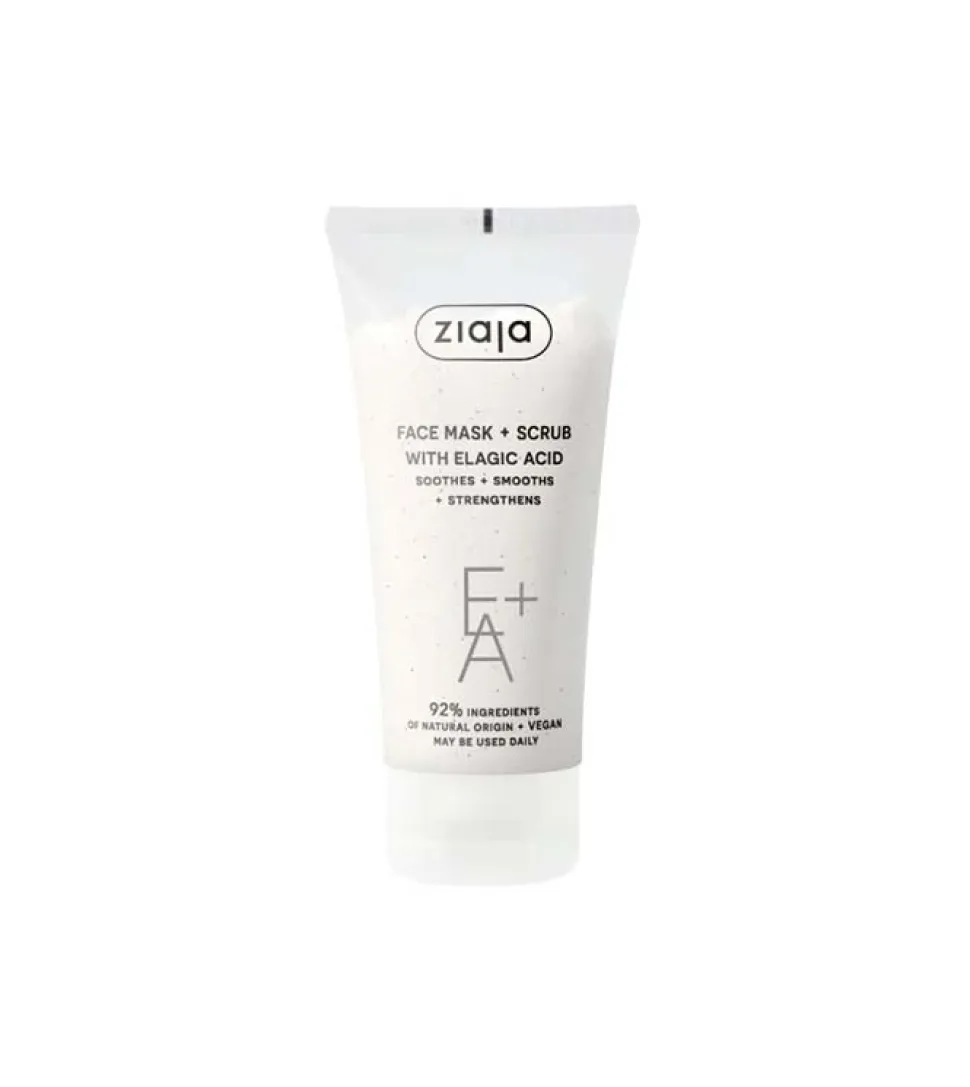 Mascarilla y exfoliante facial con ácido elágico