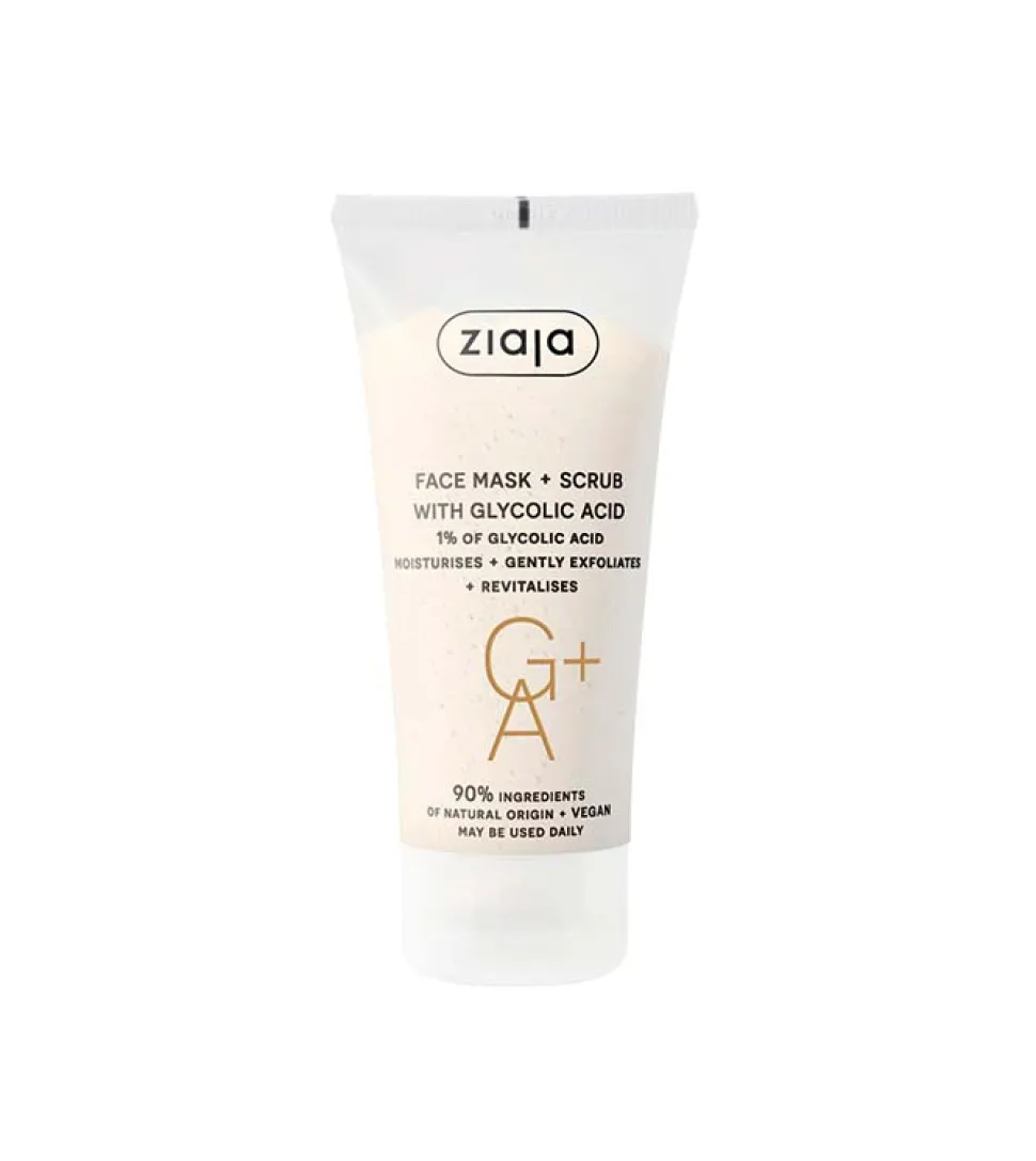 Mascarilla y exfoliante facial con ácido glicólico