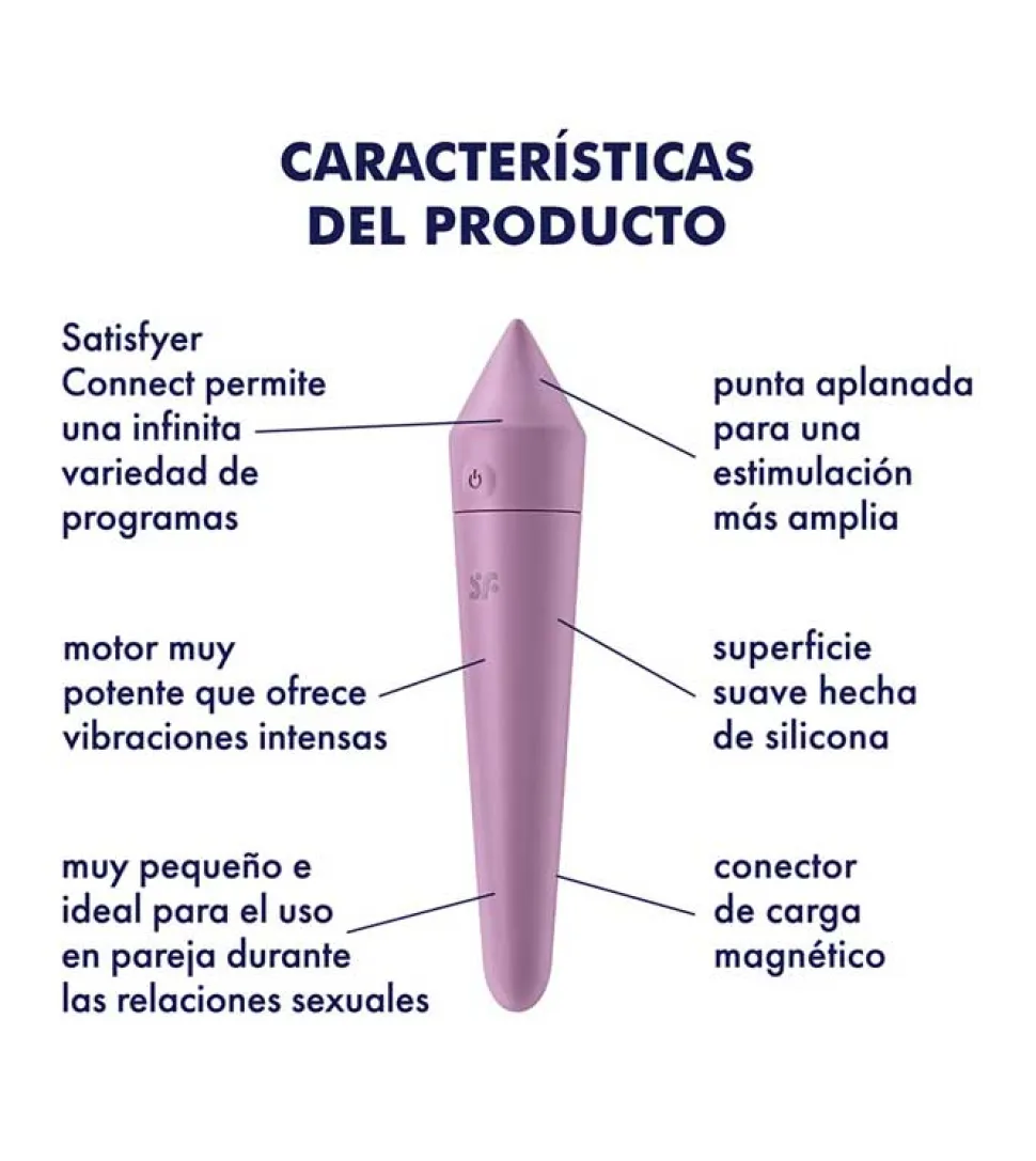 Mini vibrador Ultra Power Bullet 8 App Connect