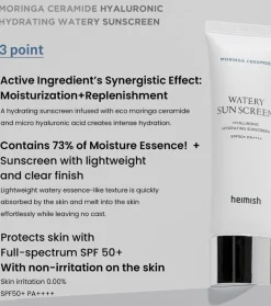 *Moringa Ceramide* - Protector solar facial Watery Sunscreen SPF50+ PA++++