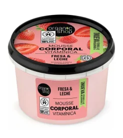 Mousse Corporal - Fresa orgánica y leche