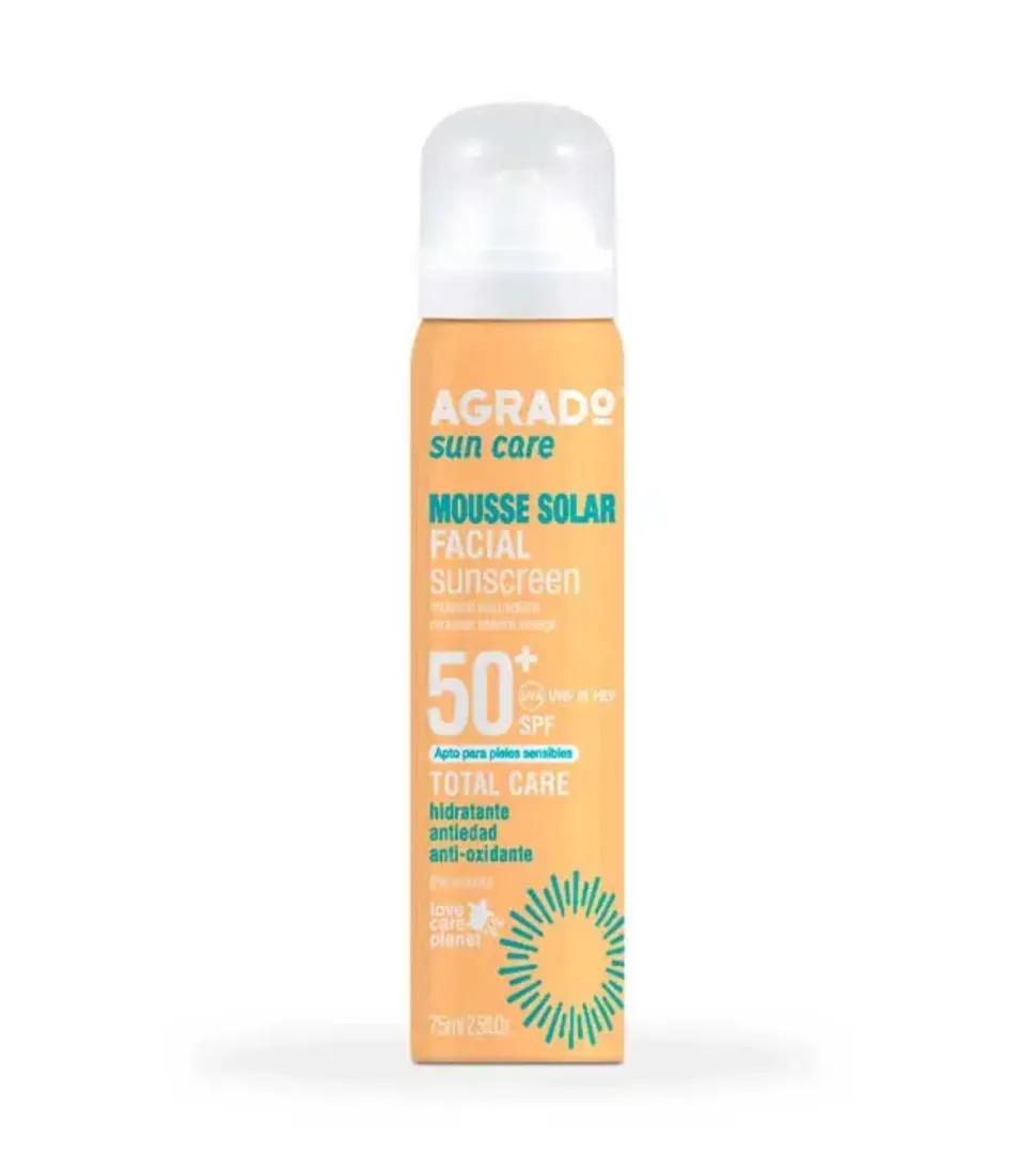 Mousse facial solar SPF50+