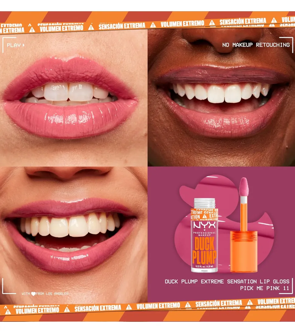 Nyx Professional Makeup - Brillo de labios voluminizador Duck Plump - 11: Pick Me Pink