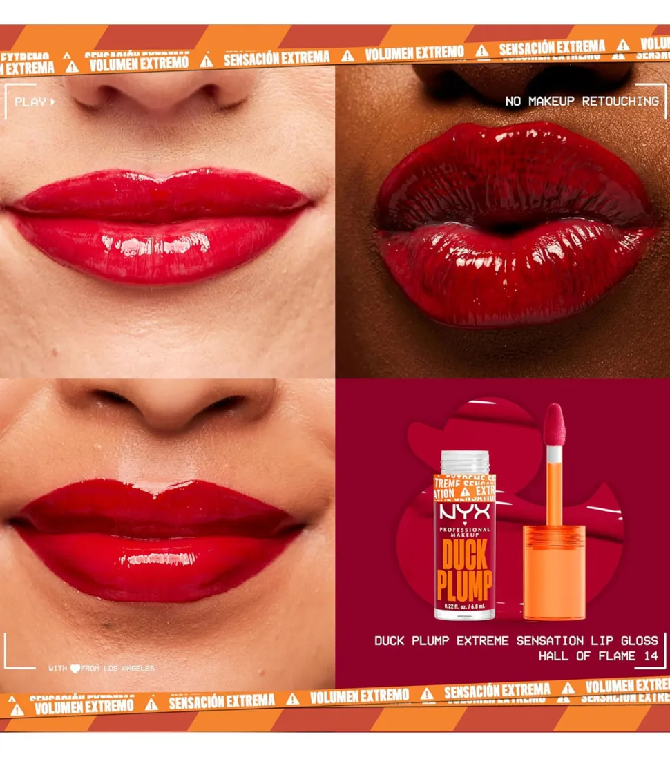 Nyx Professional Makeup - Brillo de labios voluminizador Duck Plump - 14: Hall Of Flame