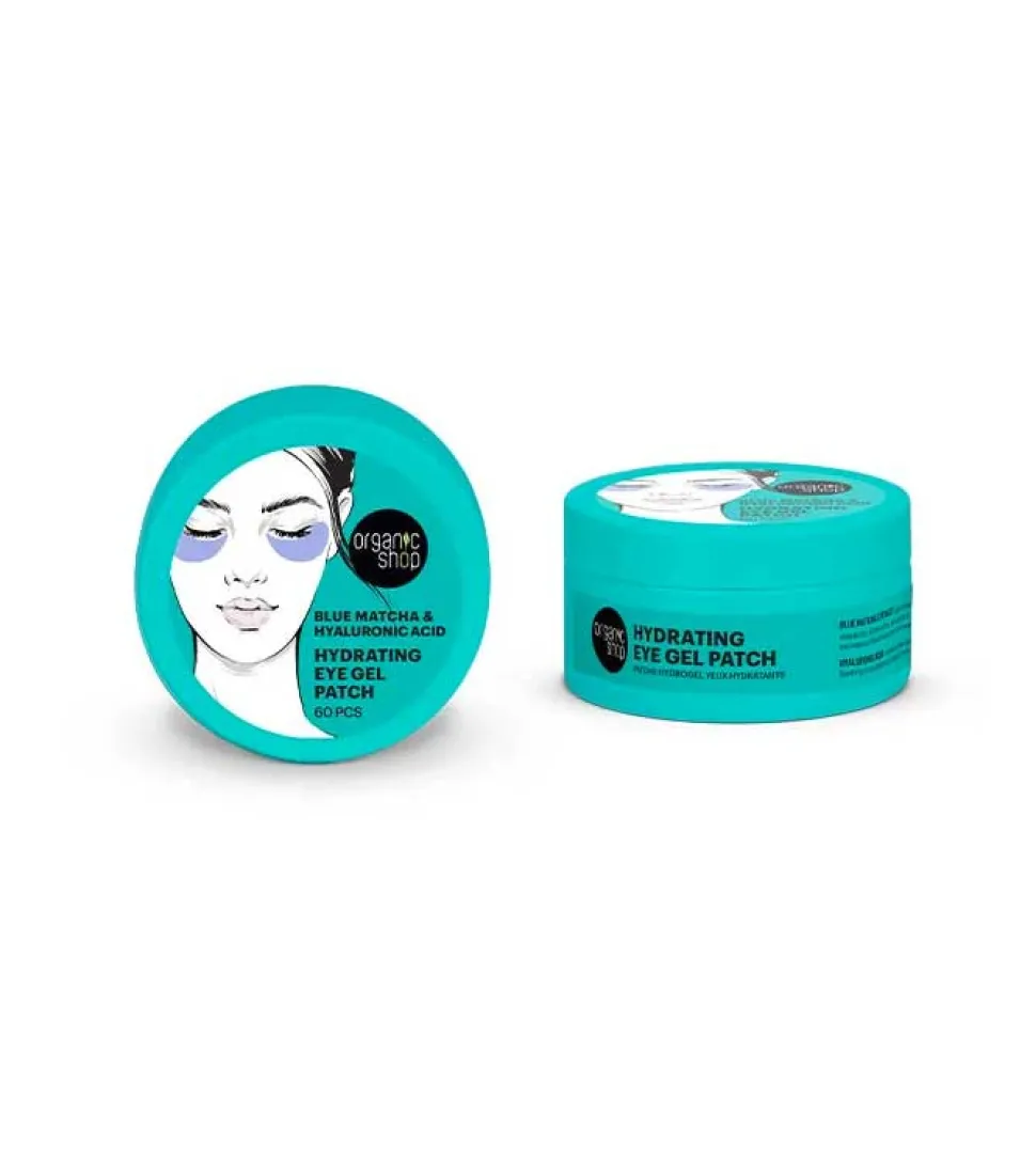 Organic shop - Parches de gel hidratantes para el contorno - Matcha azul y ácido hialurónico