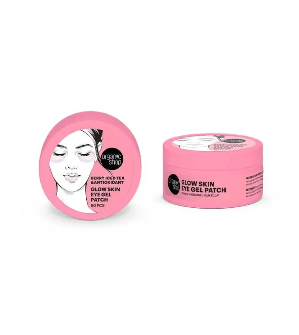 Organic shop - Parches de gel iluminadores para el contorno - Té helado de bayas y antioxidante