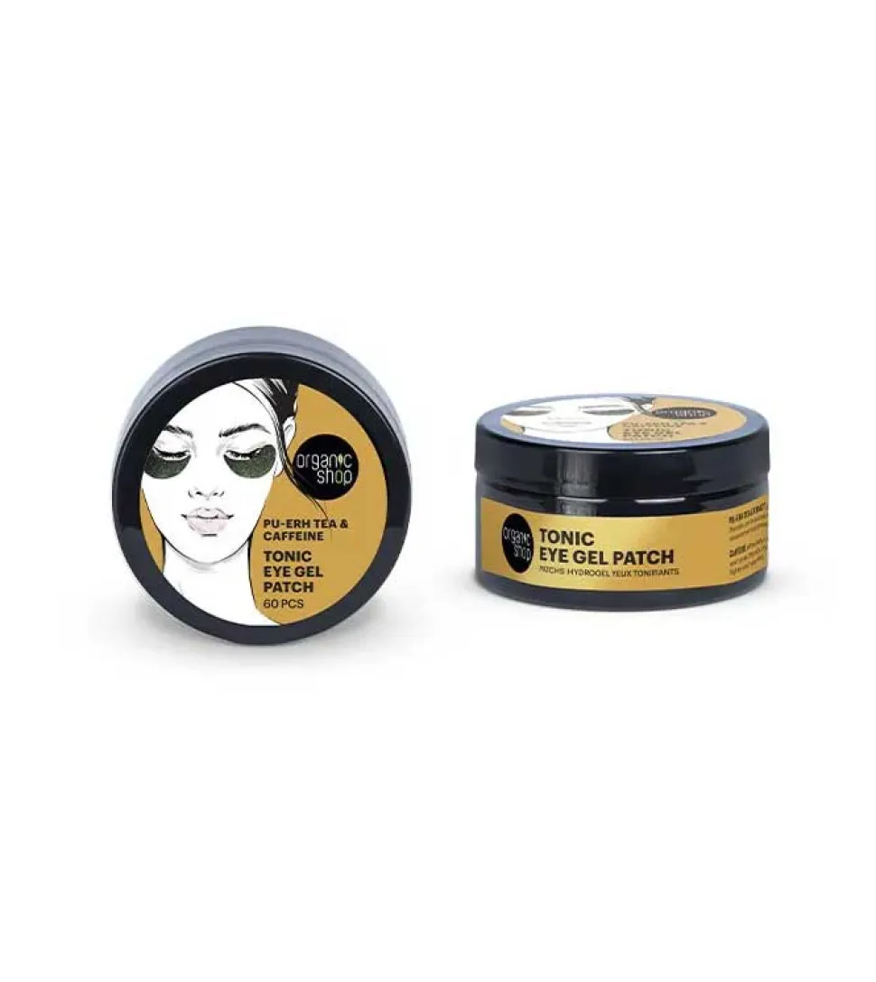 Organic shop - Parches de gel tonificantes para el contorno - Té pu-erh y cafeína