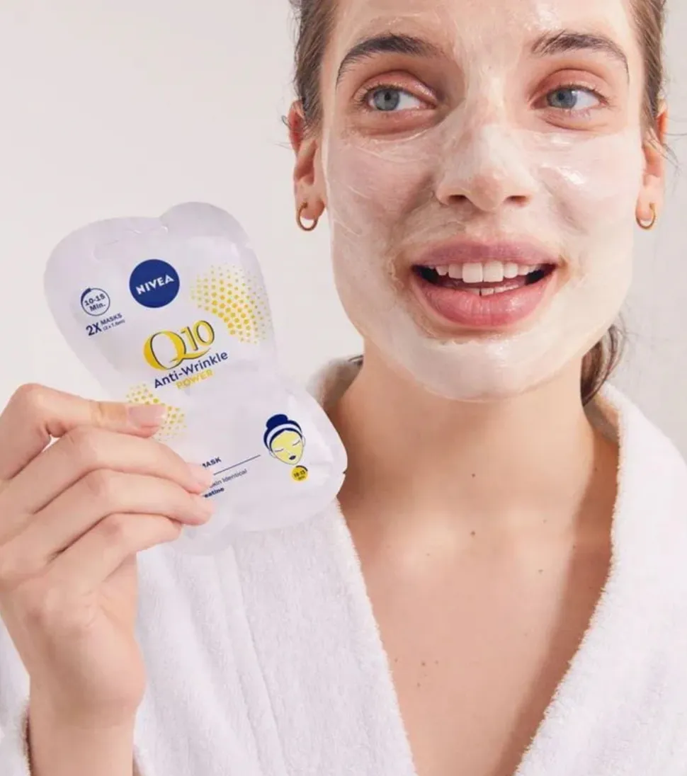 Pack de 2 mascarillas anti-arrugas Q10 Power