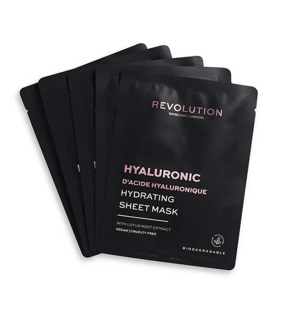 Pack de 5 mascarillas hidratantes con ácido hialurónico