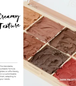 Paleta de rostro en crema base, colorete y bronceador - Dark