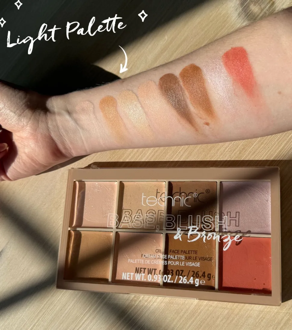 Paleta de rostro en crema base, colorete y bronceador - Dark