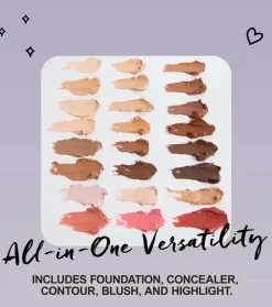 Paleta de rostro en crema base, colorete y bronceador - Light