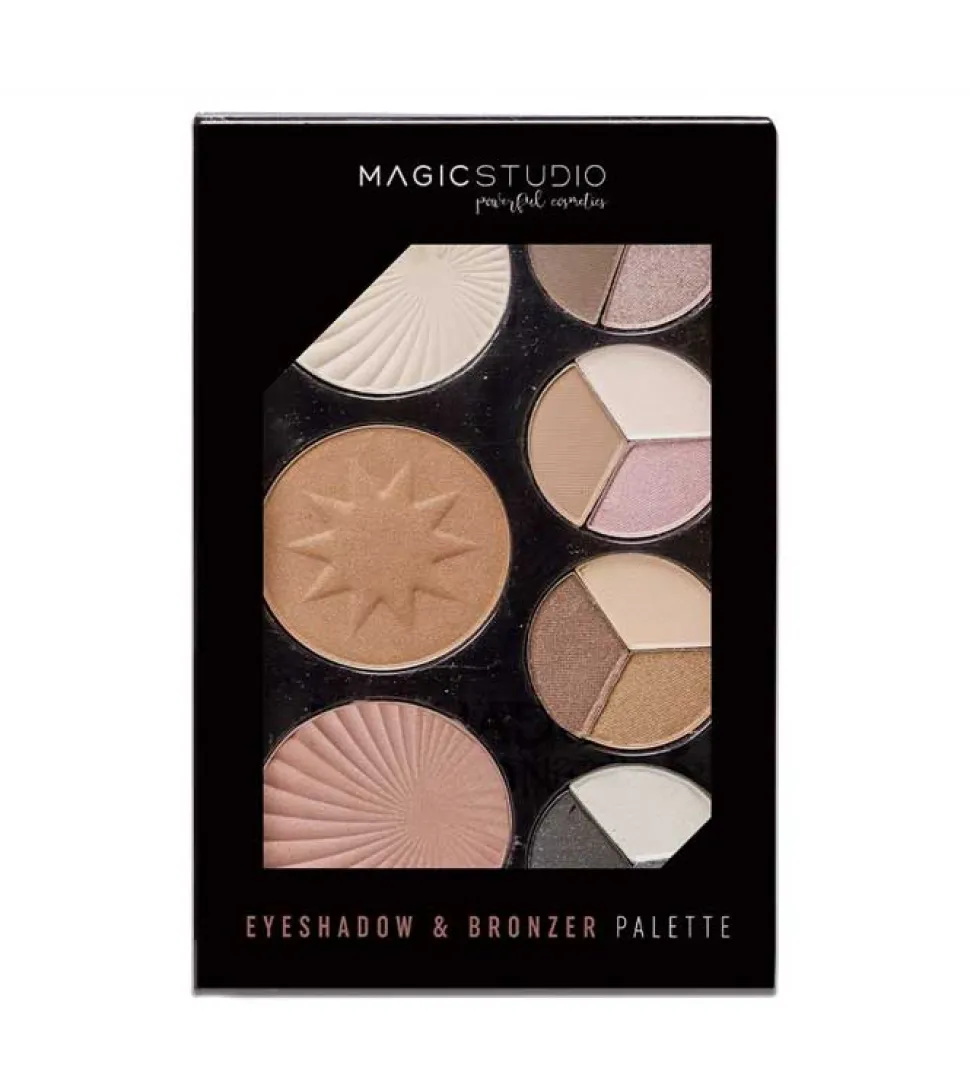 Paleta de sombras de ojos y polvos bronceadores