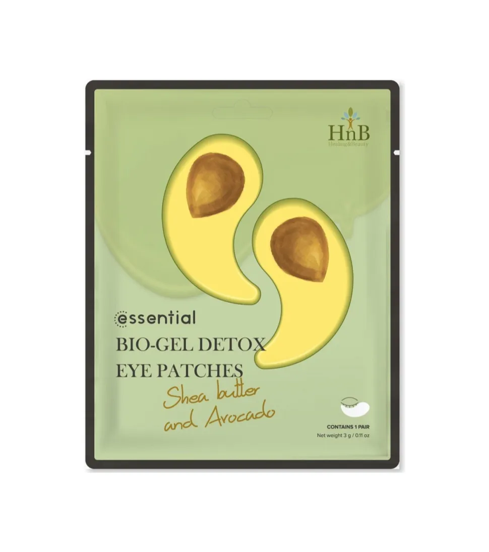 Parches de Bio-Gel detox para contorno de ojos - Aguacate y manteca de karité