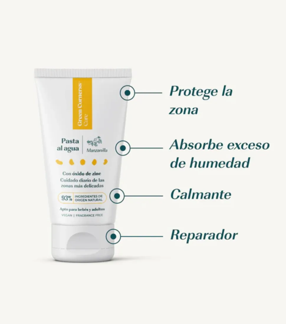 Pasta al agua con manzanilla para la prevención de irritaciones