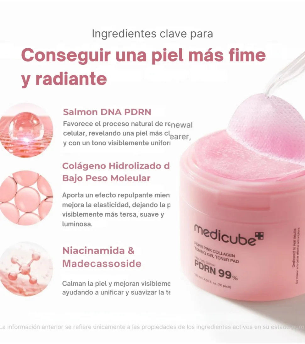 *PDRN Pink* - Tónico en gel formato pads - 70pads