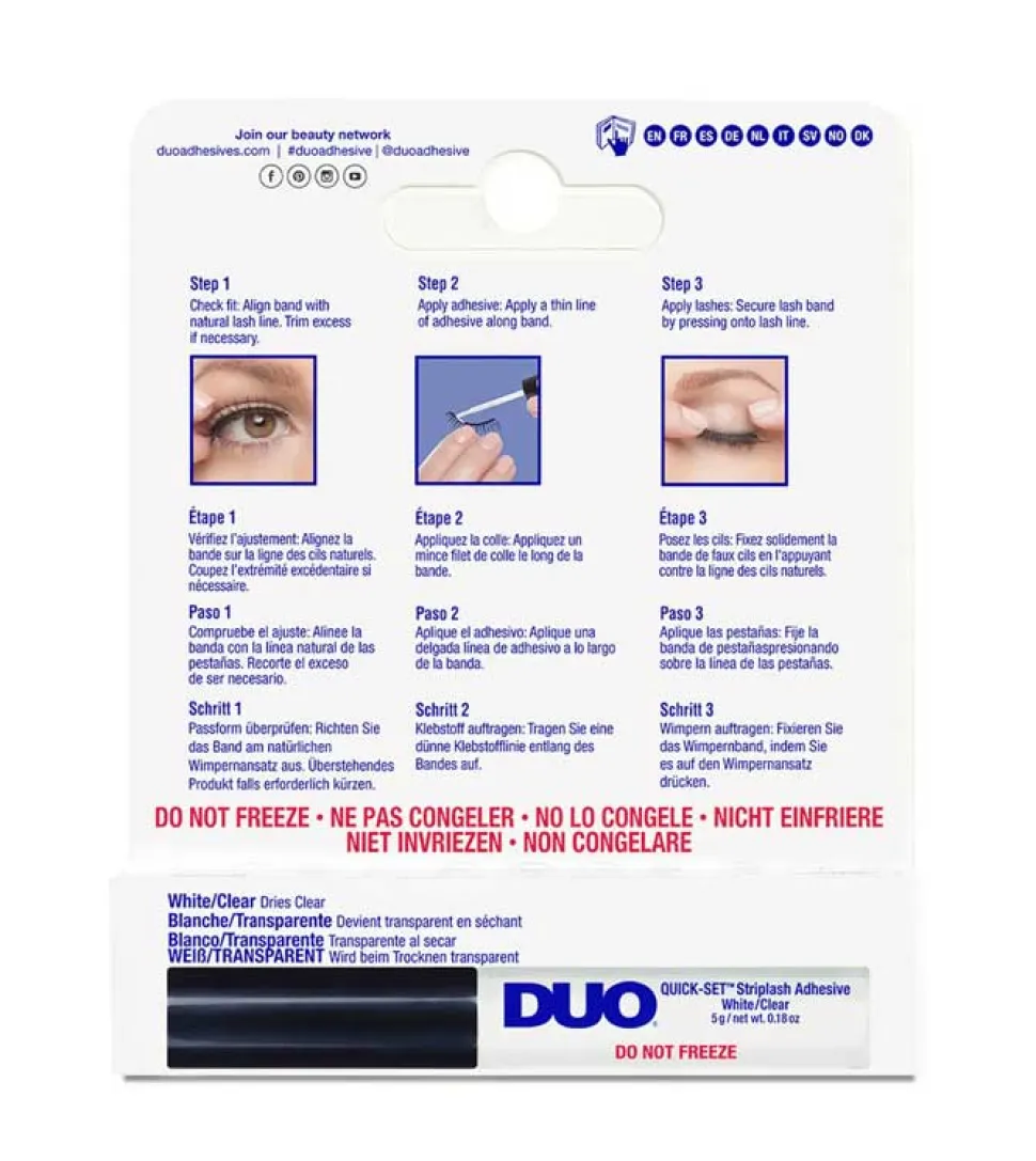 Pegamento para pestañas Quick-Set Striplash - Blanco/Transparente