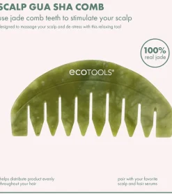 Peine Gua Sha para cuero cabelludo Jade