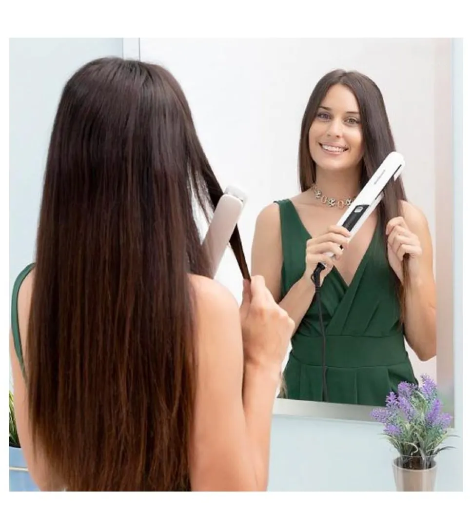 Plancha de cabello cerámica con vapor Stemio