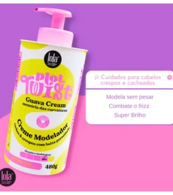 *Plot Twist* - Crema de peinado modeladora de rizos 480g - Crema de guayaba