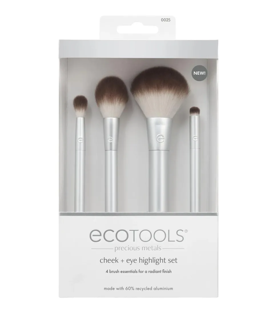 *Precious Metals* - Set de 4 brochas Cheek + Eye Highlight