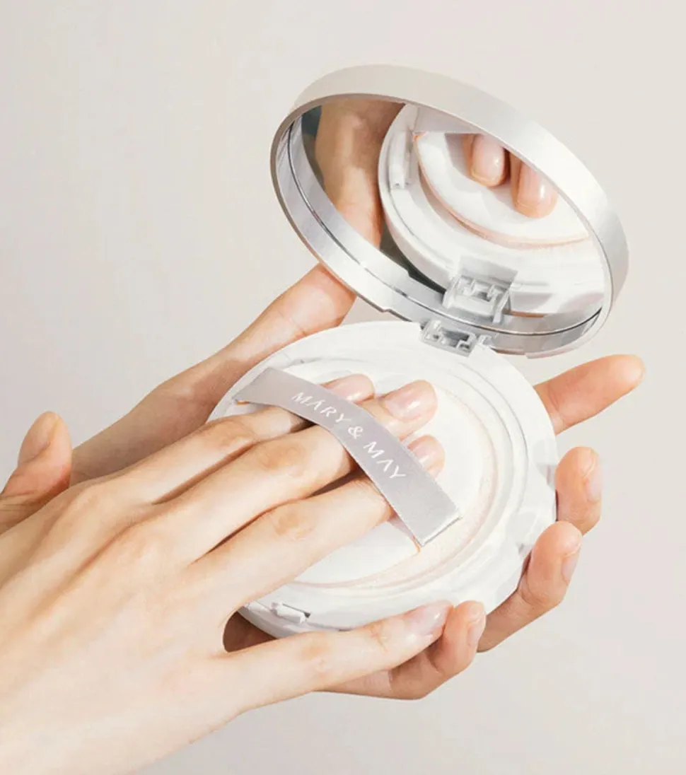 Protector solar en cushion SPF50+ PA++++ Niacinamide Panthenol
