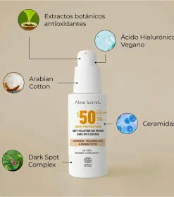 Protector solar facial SPF50 con color - Sand