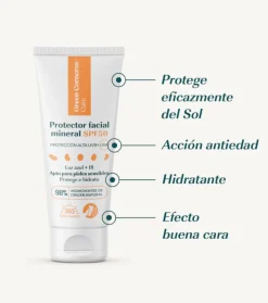 Protector solar mineral facial con color SPF50 - Pieles sensibles