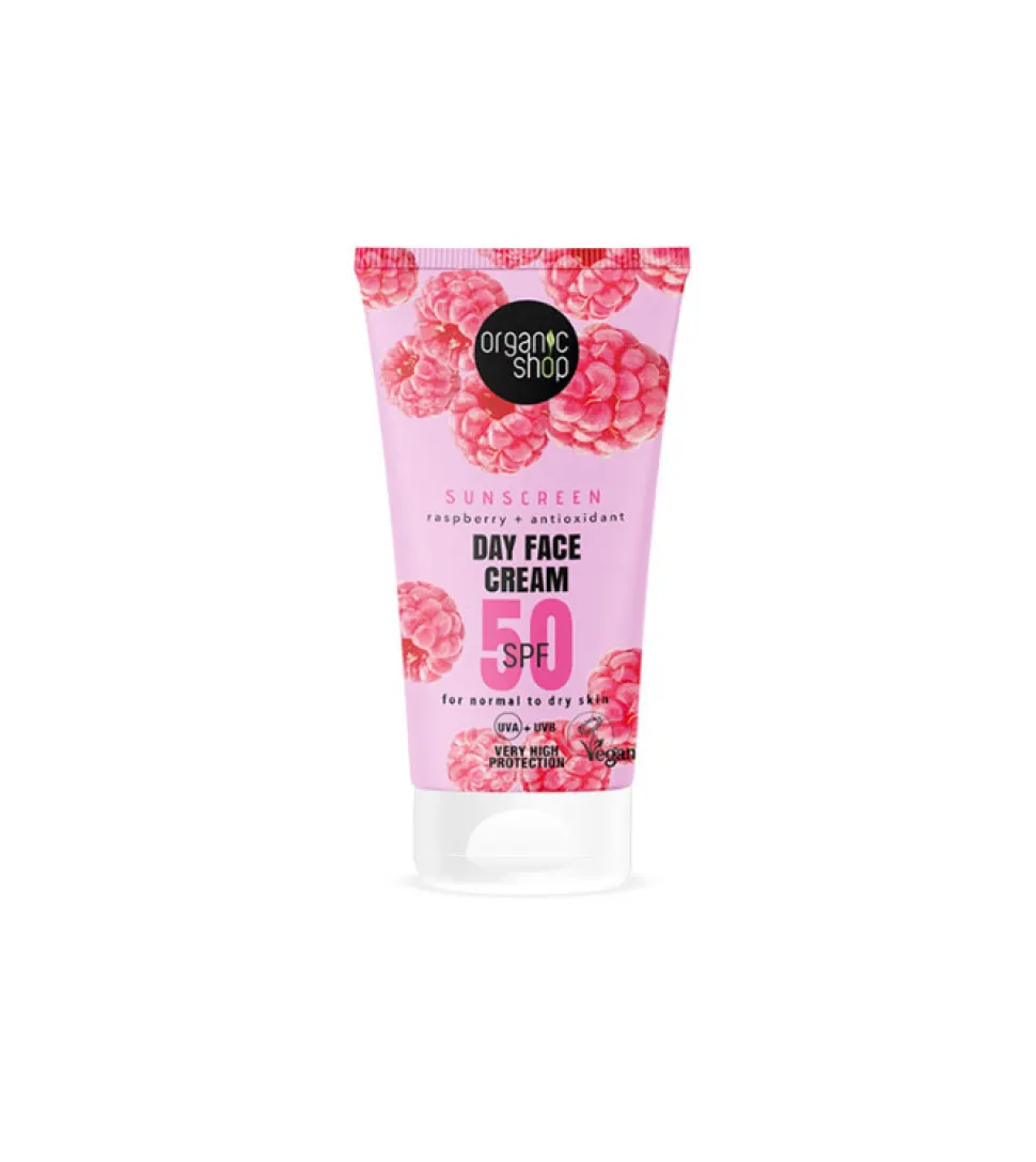 Protector solar para rostro Frambuesa + Antioxidante SPF 50 - 50 ml
