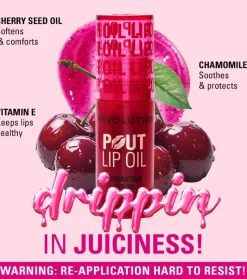 Revolution - Aceite labial Pout Lip - Cherry Red