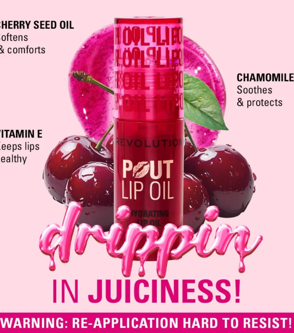 Revolution - Aceite labial Pout Lip - Cherry Red