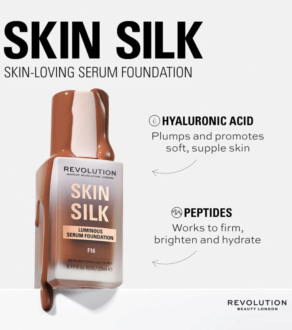 Revolution - Base de maquillaje Skin Silk Serum Foundation - F7