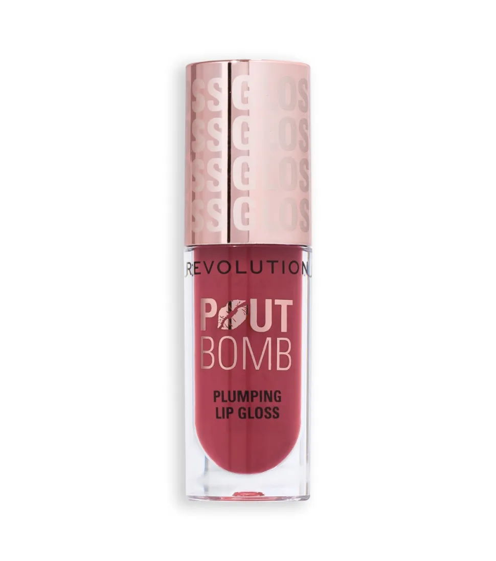Revolution - Brillo de labios voluminizador Pout Bomb - Mauve Pink