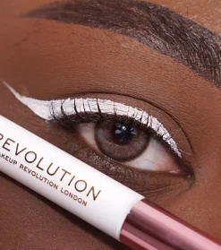Revolution - Delineador de ojos líquido Super Flick - White