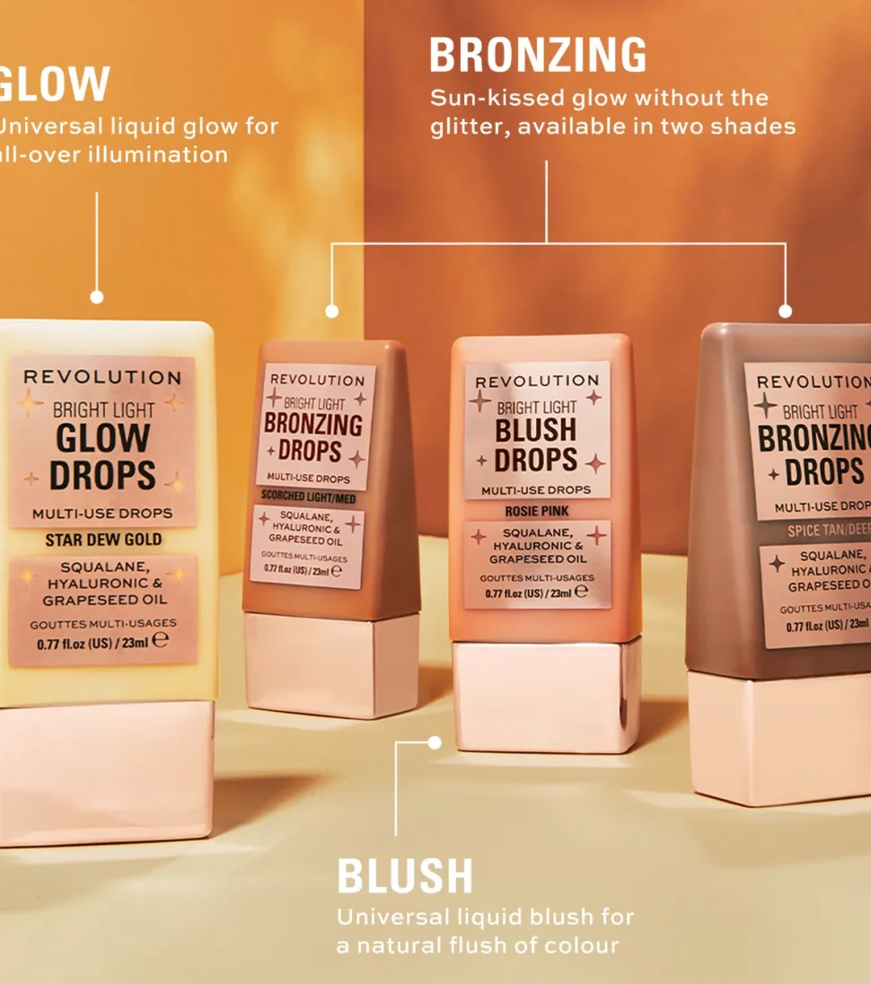 Revolution - Gotas bronceadoras Bright Light - Spice Tan/Deep