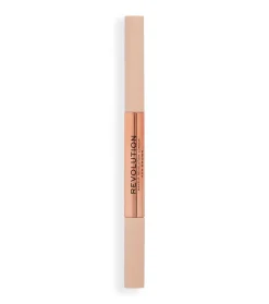 Revolution - Lápiz de cejas Fluffy Brow Filter Duo - Dark Brown