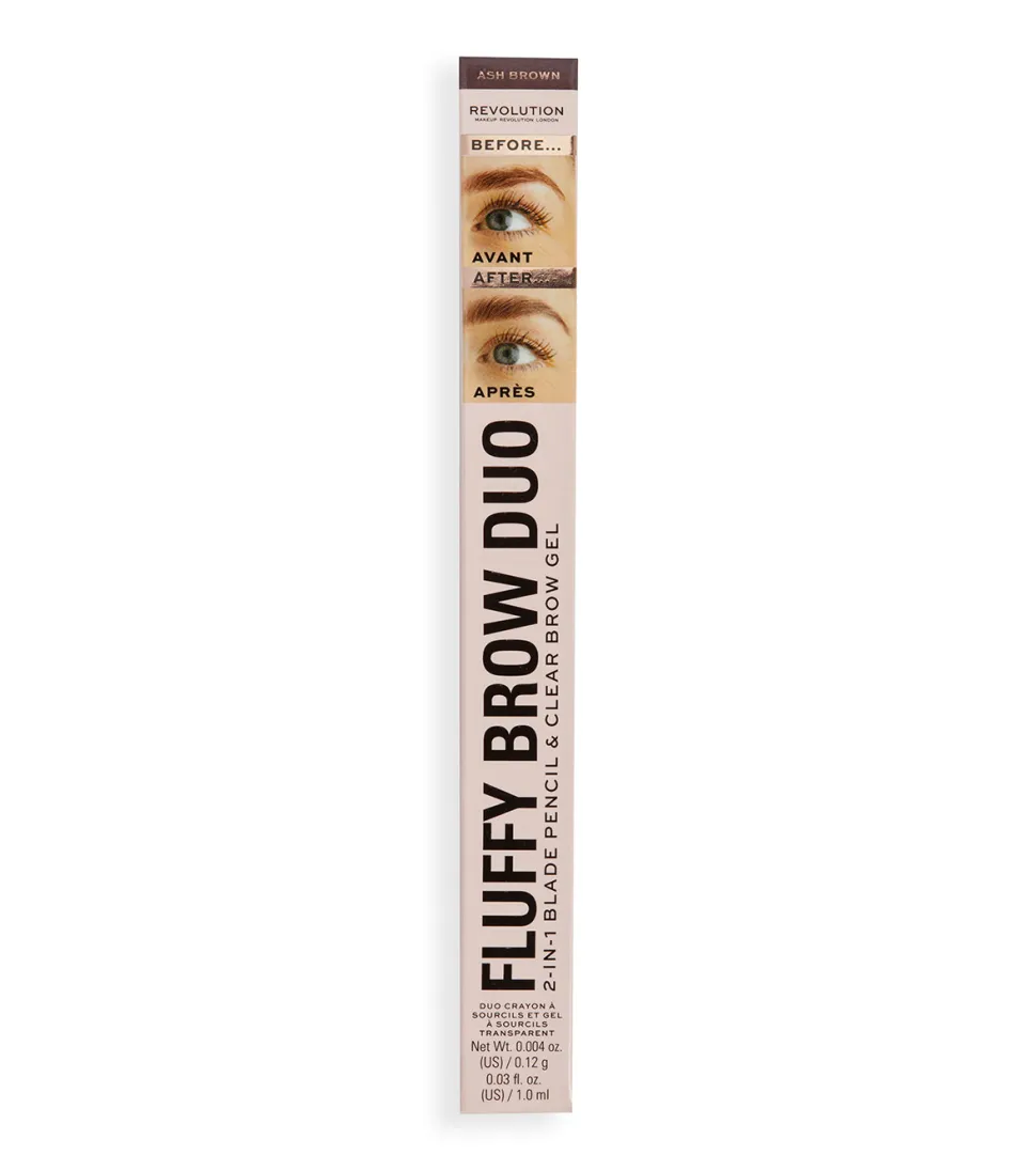 Revolution - Lápiz de cejas Fluffy Brow Filter Duo - Dark Brown