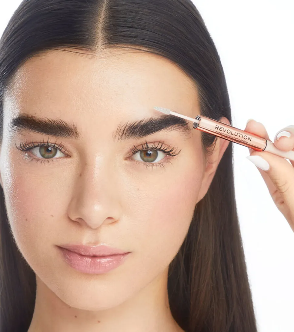 Revolution - Lápiz de cejas Fluffy Brow Filter Duo - Dark Brown