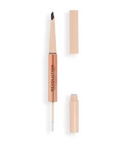 Revolution - Lápiz de cejas Fluffy Brow Filter Duo - Granite