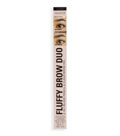 Revolution - Lápiz de cejas Fluffy Brow Filter Duo - Granite