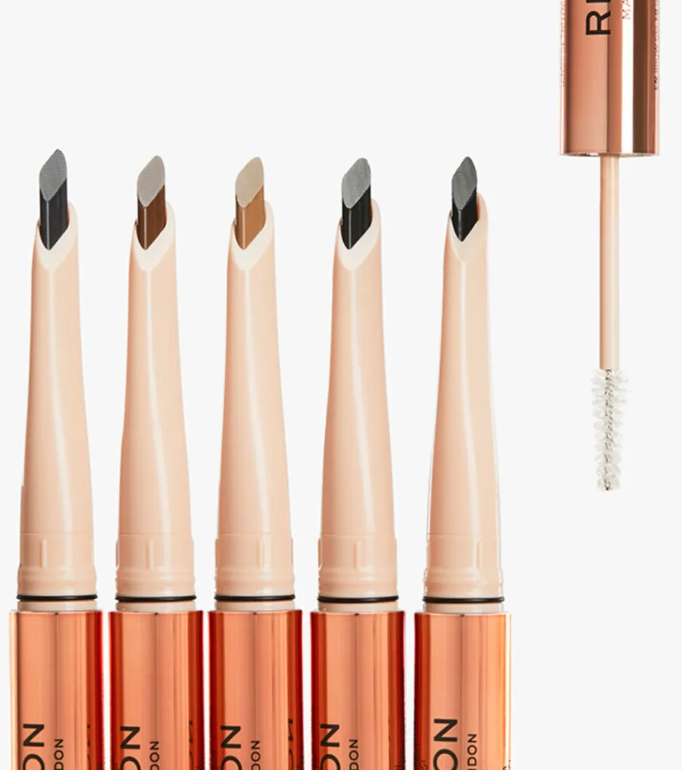 Revolution - Lápiz de cejas Fluffy Brow Filter Duo - Granite