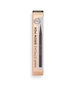Revolution - Lápiz de cejas Hair Stroke Brow Pen - Dark Brown