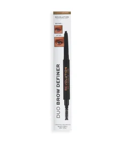 Revolution - Lápiz para cejas Duo Brow Definer - Light Brown