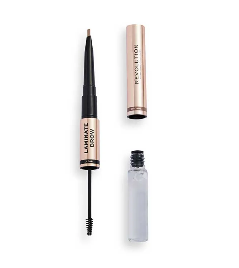 Revolution - Lápiz y gel para cejas Laminate Brow - Bronde