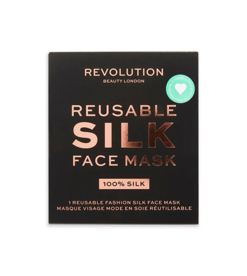 Revolution - Mascarilla de seda reutilizable - Black