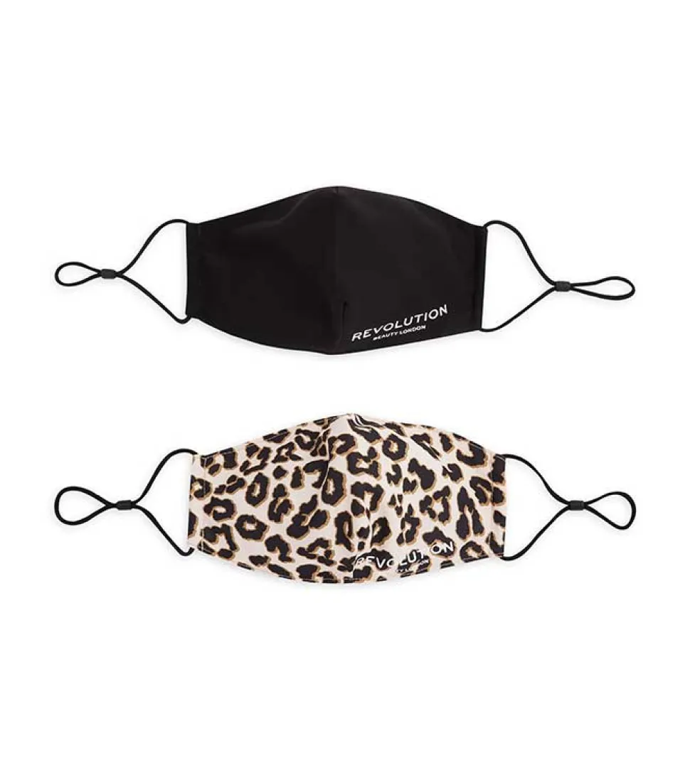 Revolution - Pack de 2 mascarillas de tela reutilizables - Black