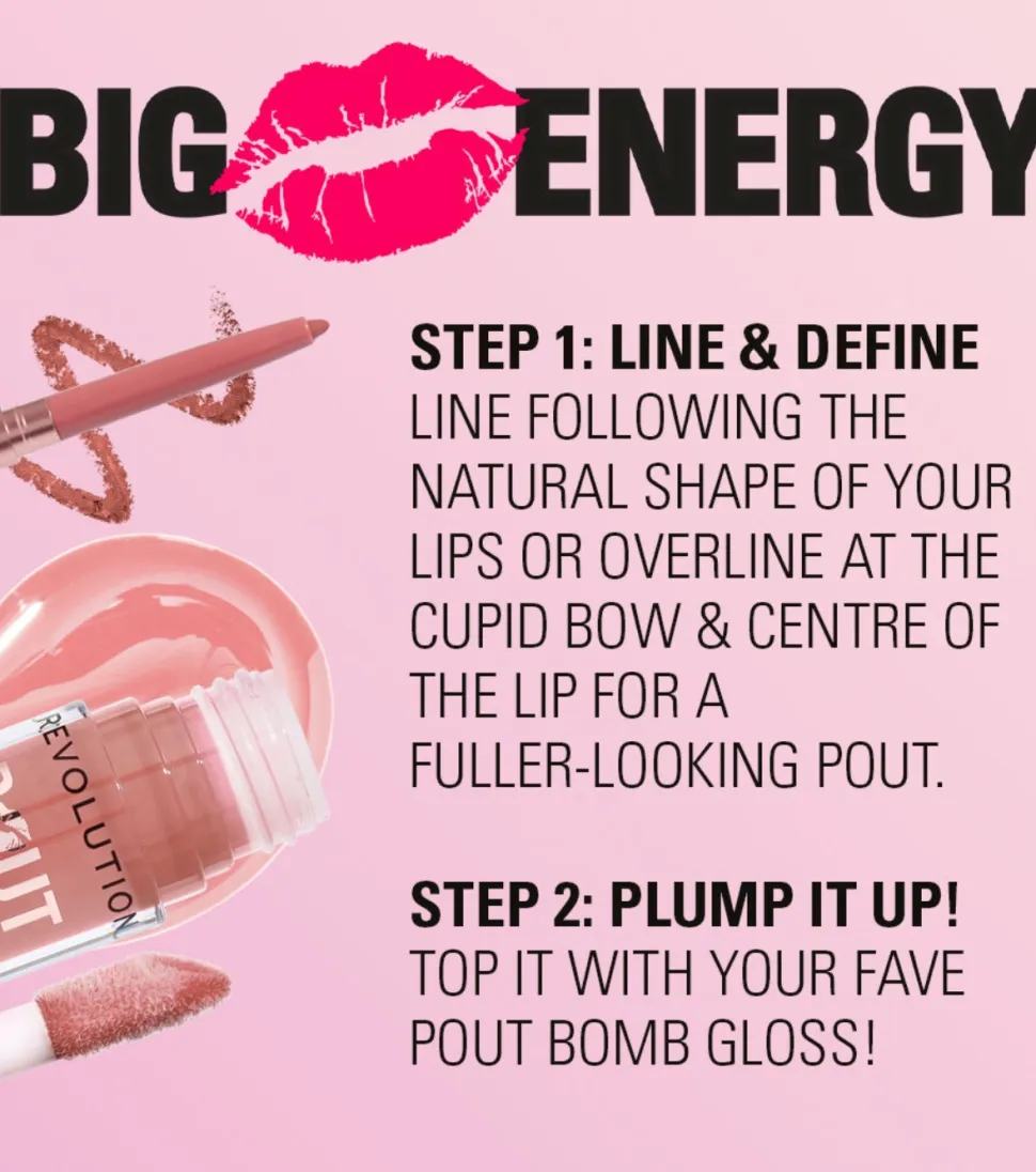 Revolution - Perfilador de labios Pout Liner - Deepest Mauve