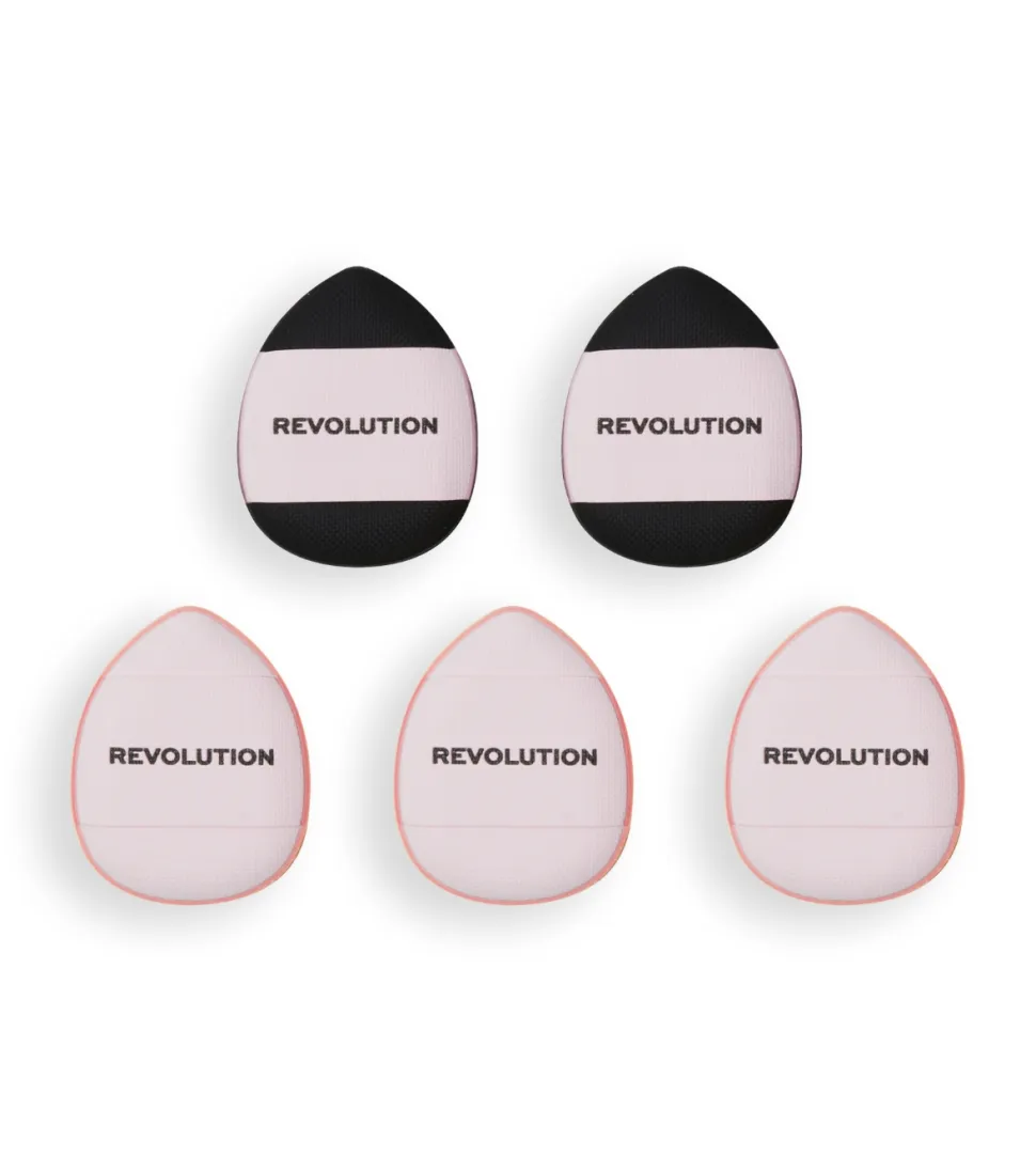Revolution - Set de mini borlas de maquillaje Mini Finger Powder Puff