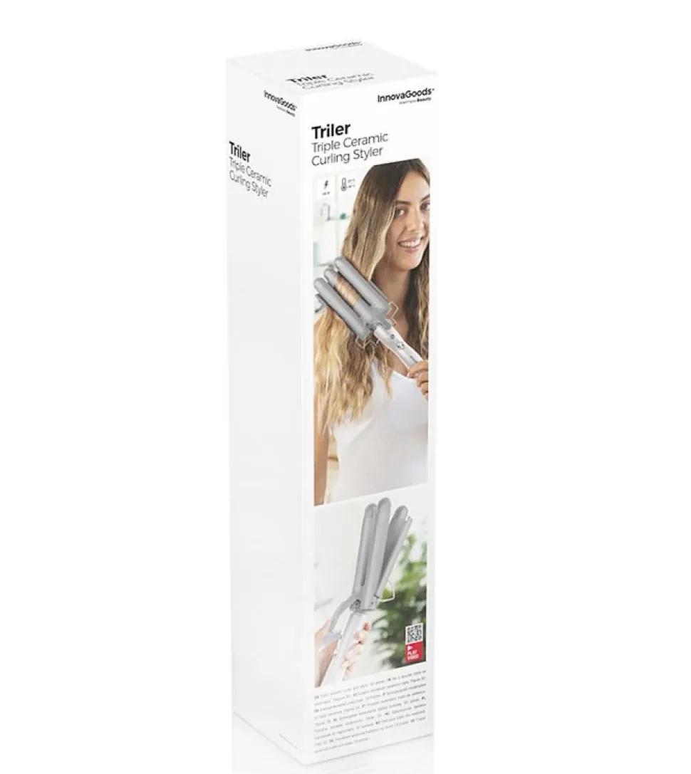 Rizador moldeador cerámico triple Triler